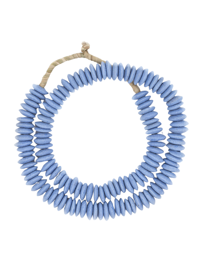 Blue Glass Saucer Beads