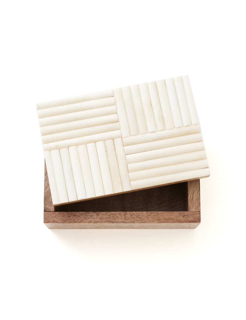 Beveled Ivory Box