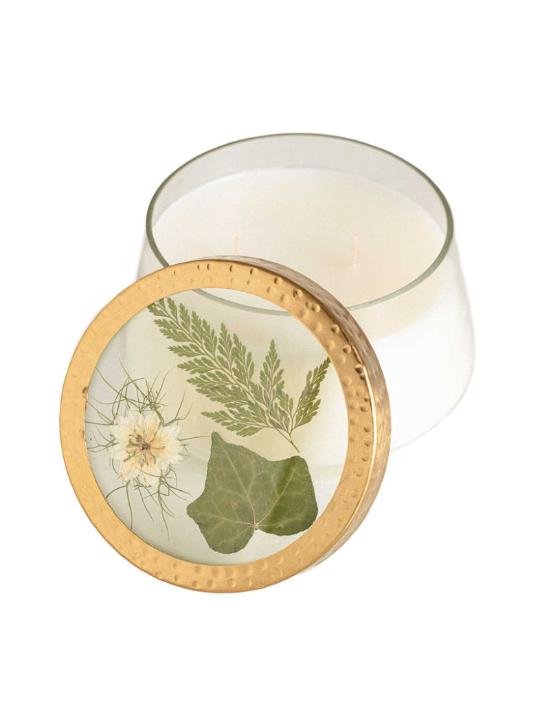 Forest Pressed Floral Candle