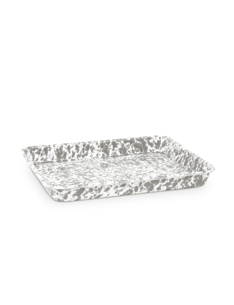 Grey Splatter Enamelware Tray