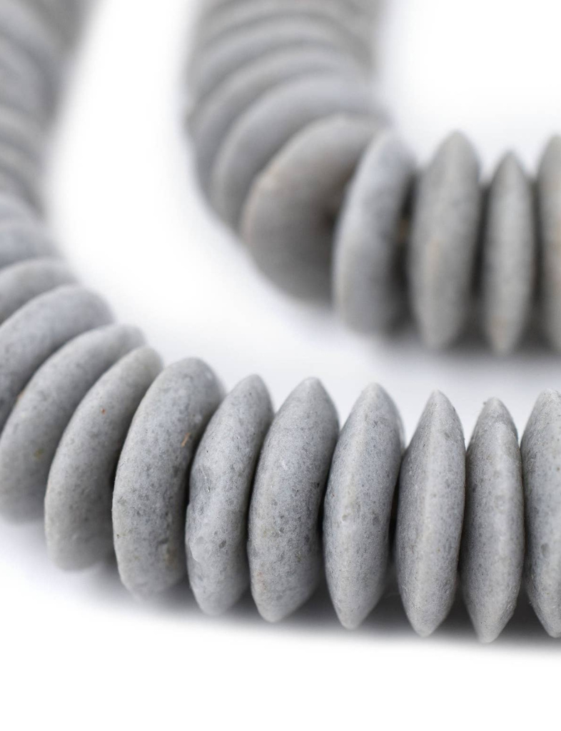 Light Grey Glass Beads