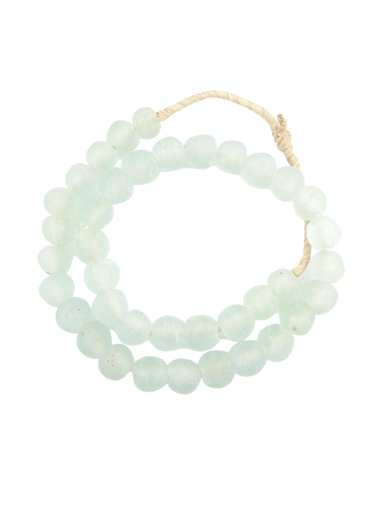 Pale Aqua Recycled Glass Beads