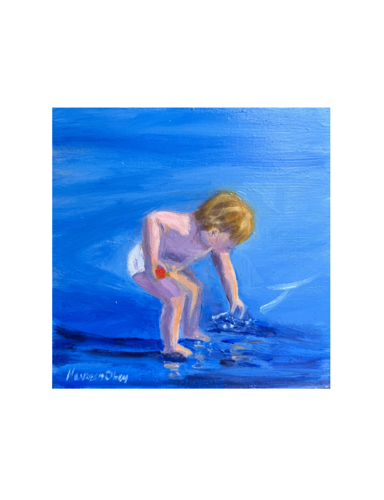 Baby Blues Oil Painting