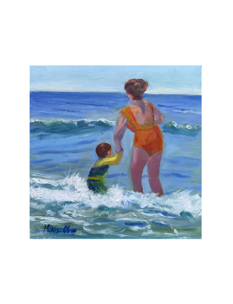 Ready, Set, Jump Oil Painting