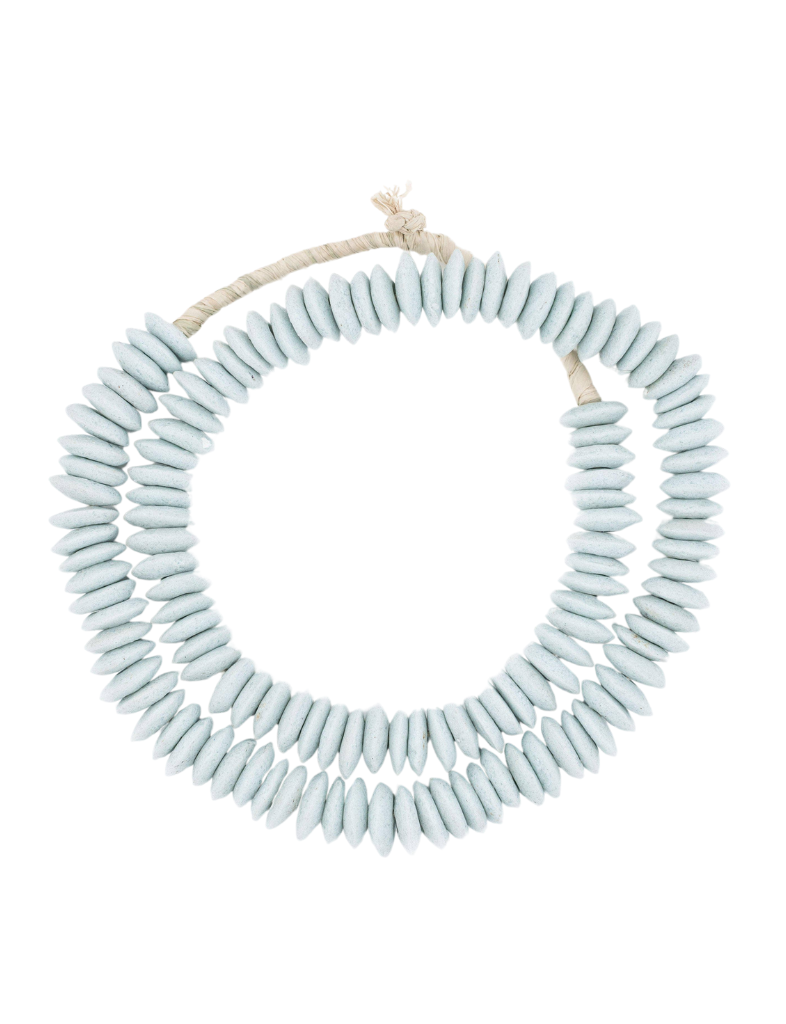 Light Blue Glass Saucer Beads