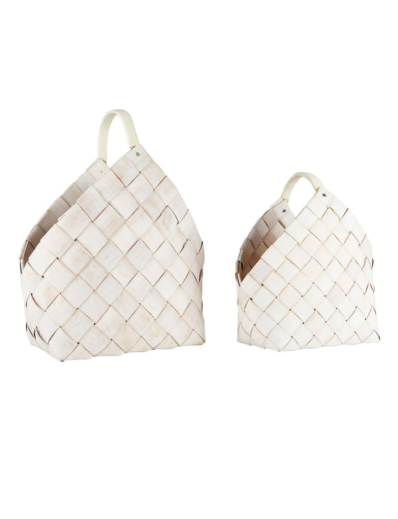 White Wood Fiber Basket