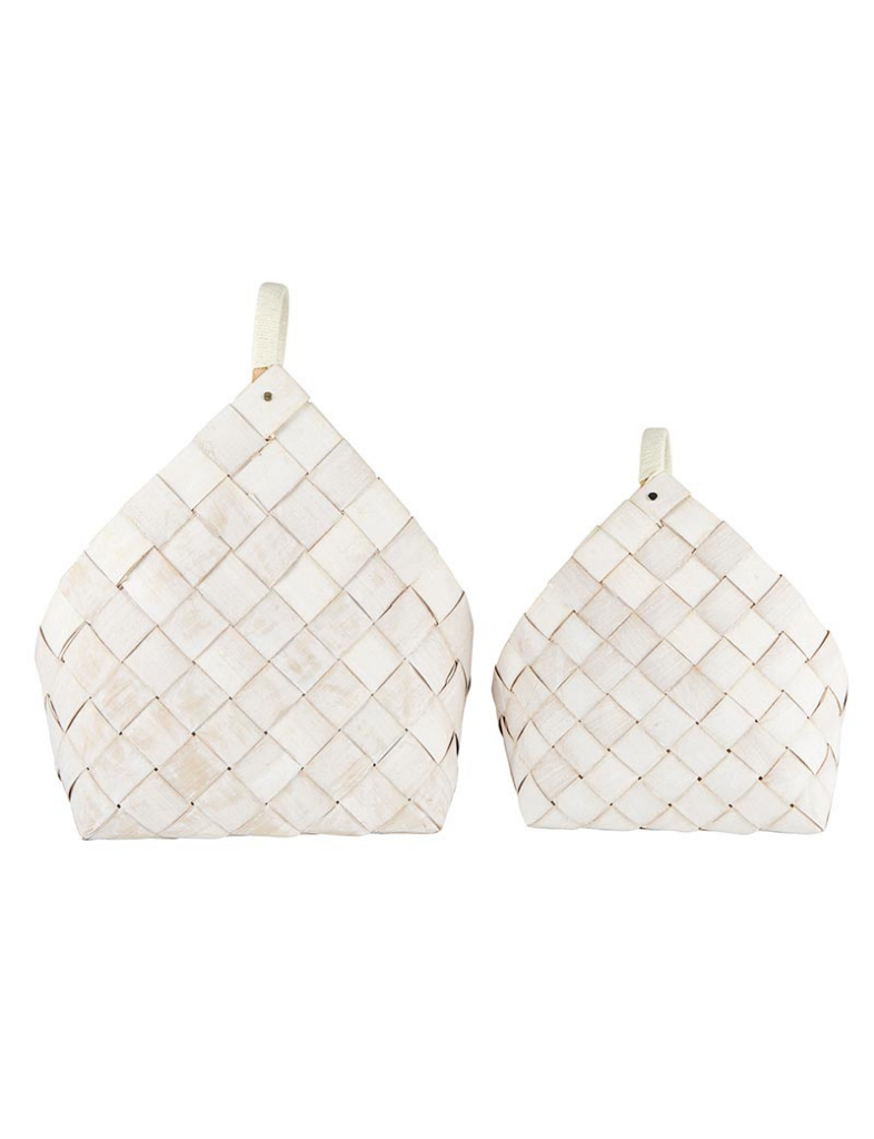 White Wood Fiber Basket