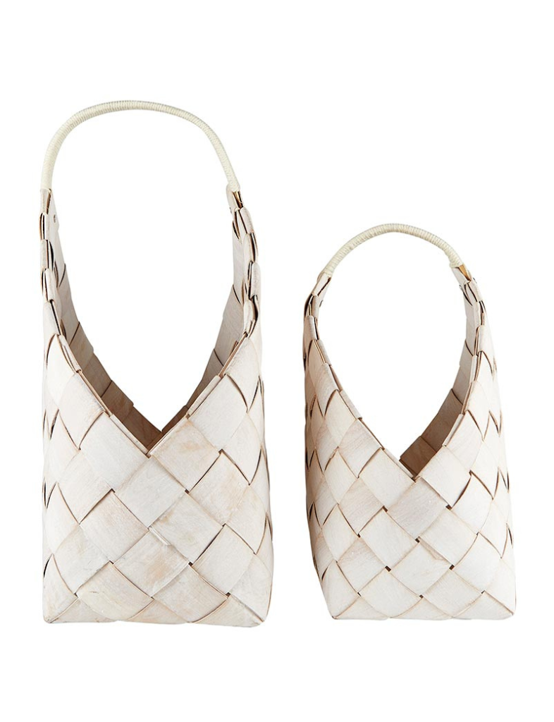 White Wood Fiber Basket