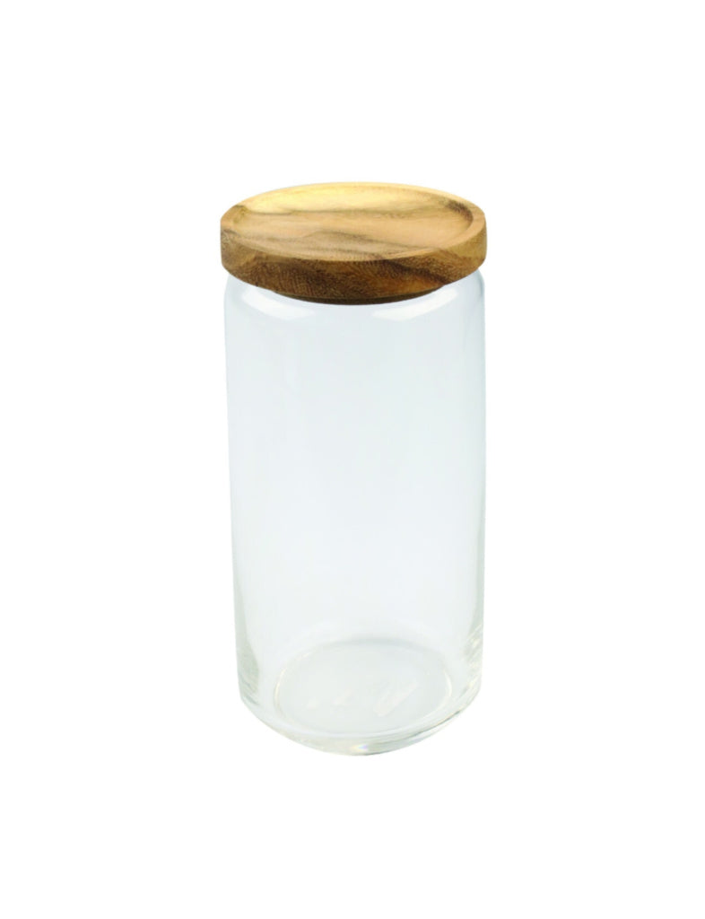 Glass Canister With Acacia Lid