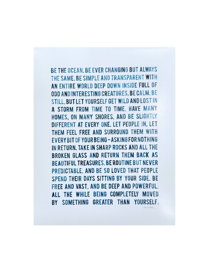 Be The Ocean Print