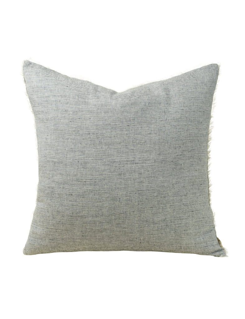 Navy Stripe Linen Pillow