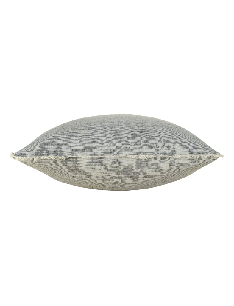 Navy Stripe Linen Pillow