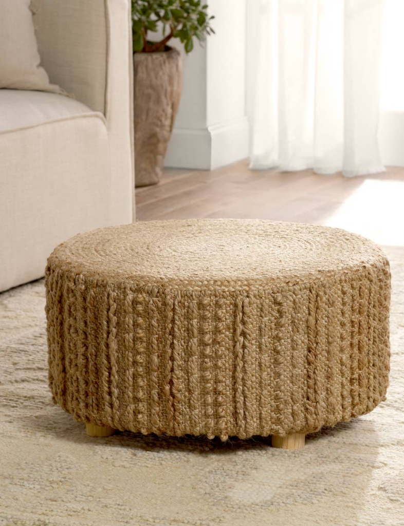 Macie Jute Pouf