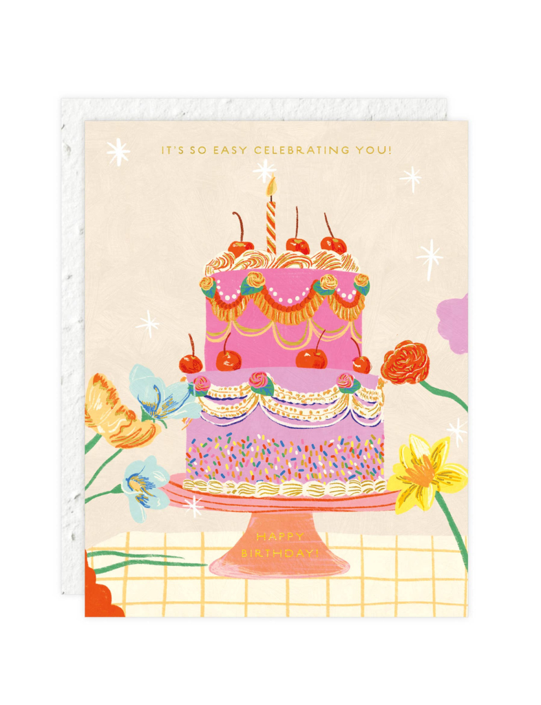 Cherry Cake Card  | Plantable Envelope