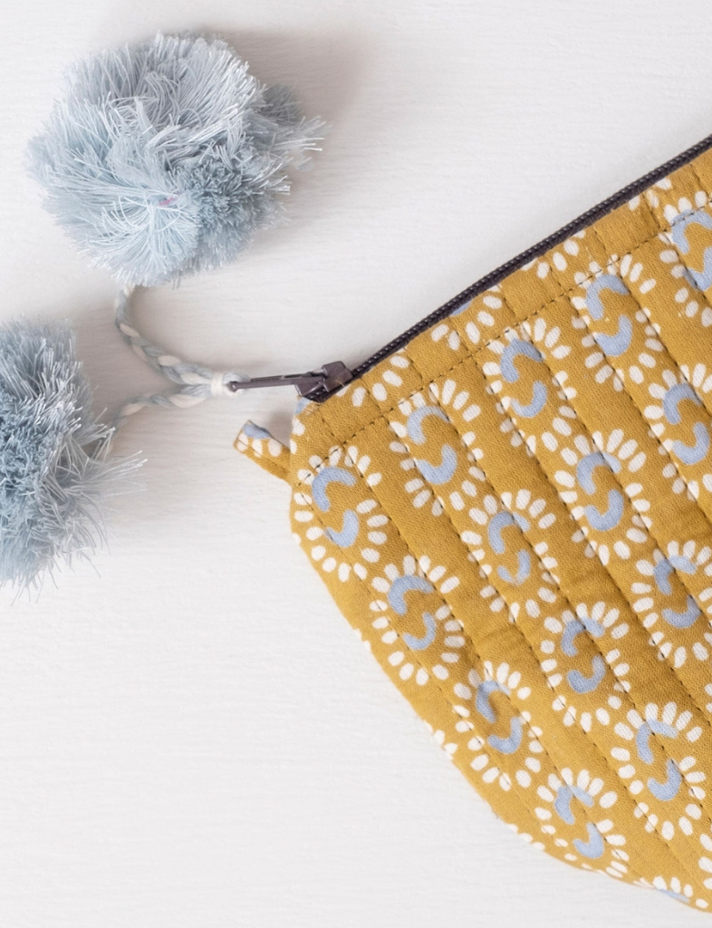 Zahra Block Printed Pouch