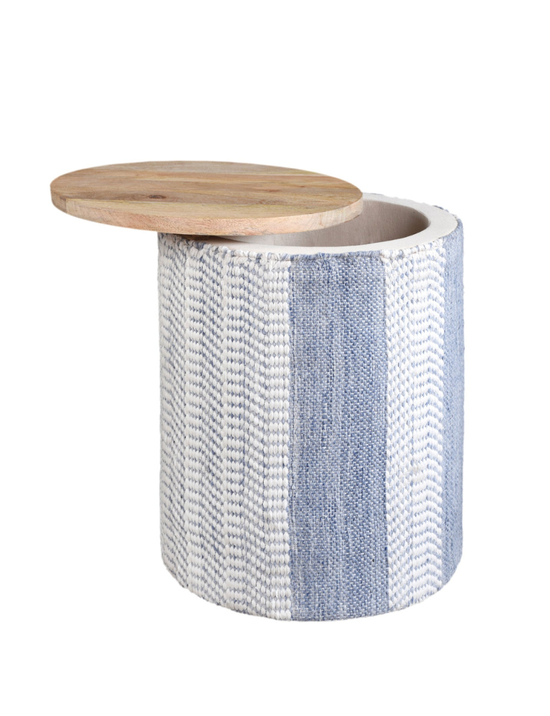 Blue Storage Side Table