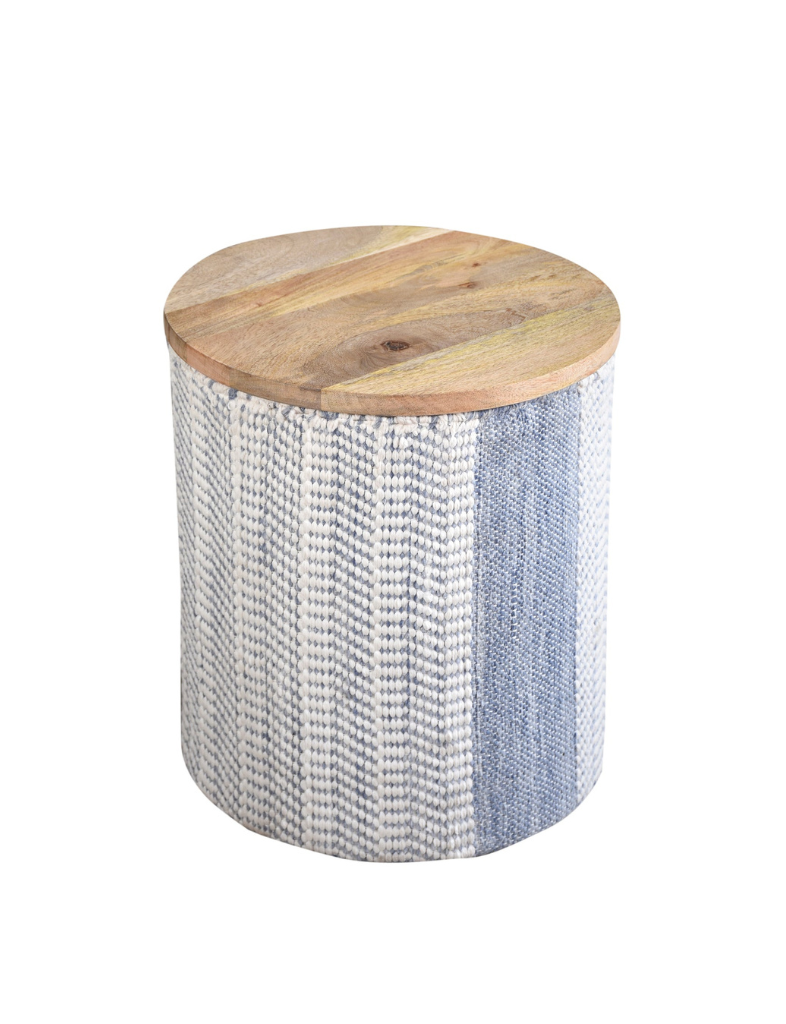 Blue Storage Side Table