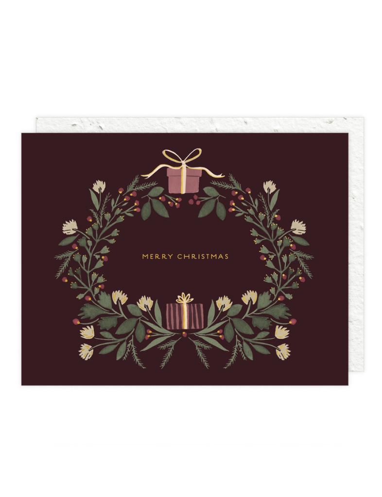 Christmas Wreath Card | Plantable Envelope