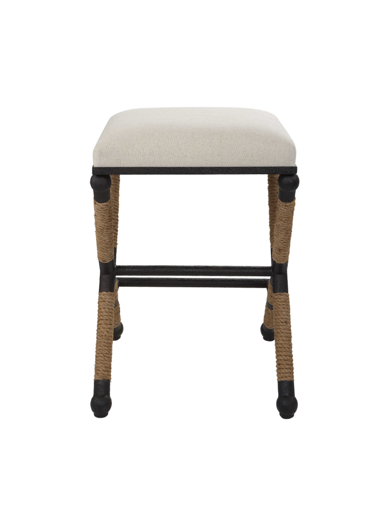 Ivory Rope Counter Stool