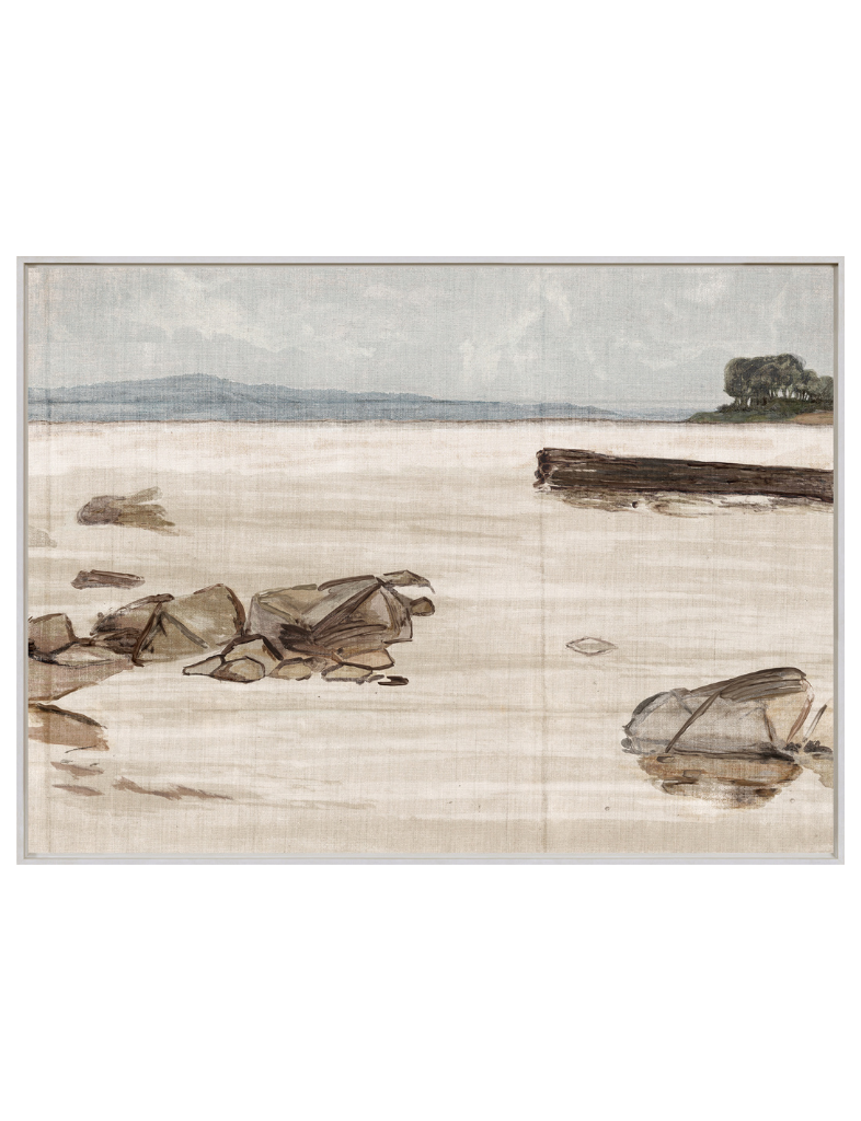 Rocks on The Shore Framed Print