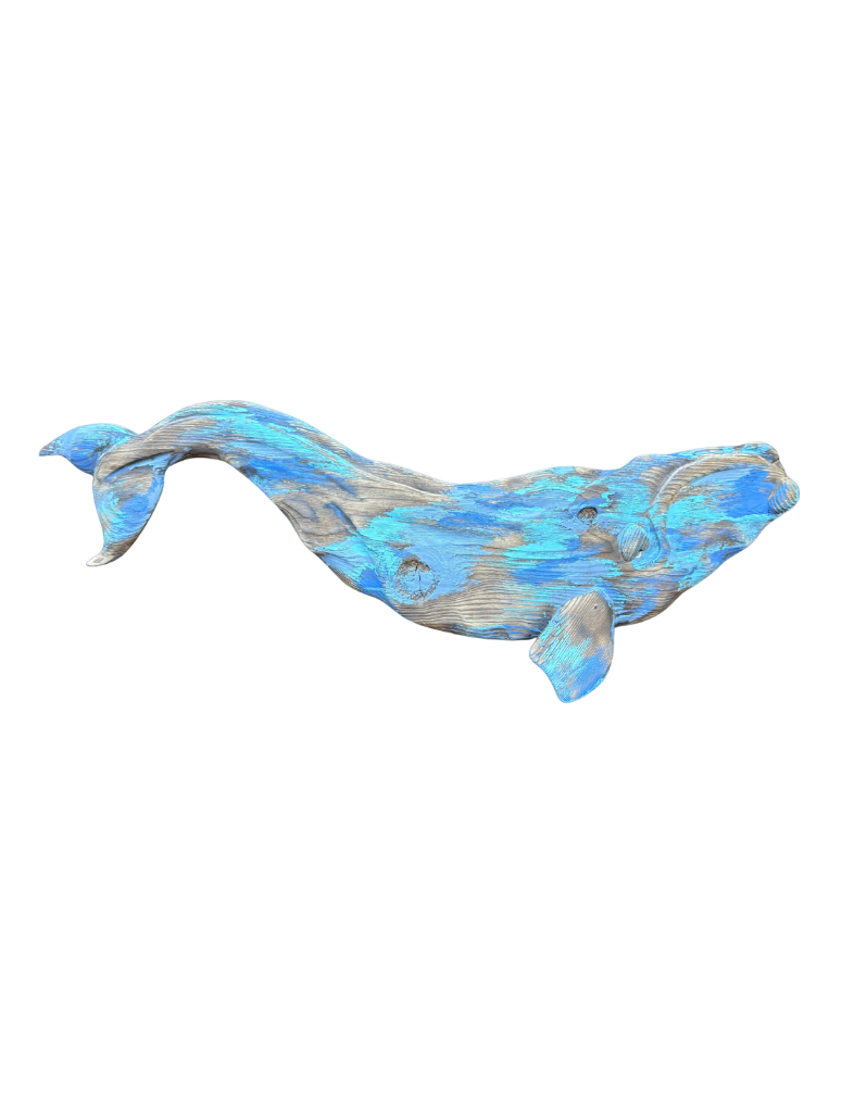 Large Hand Carved Whale
