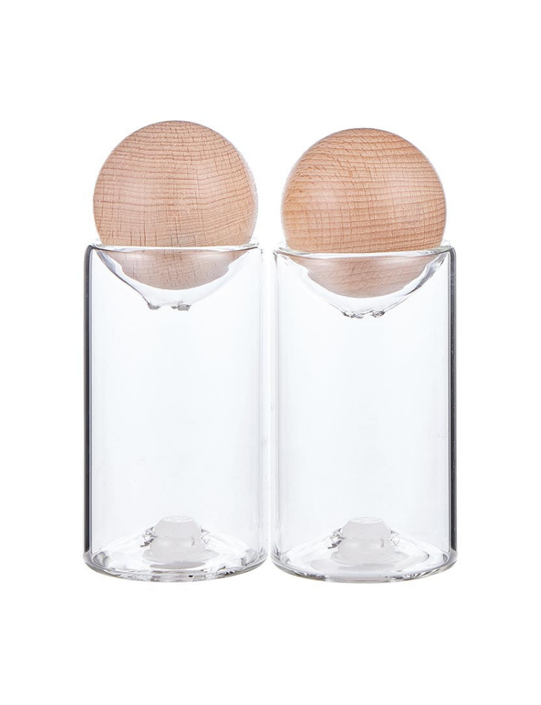 Glass Salt + Pepper Shakers