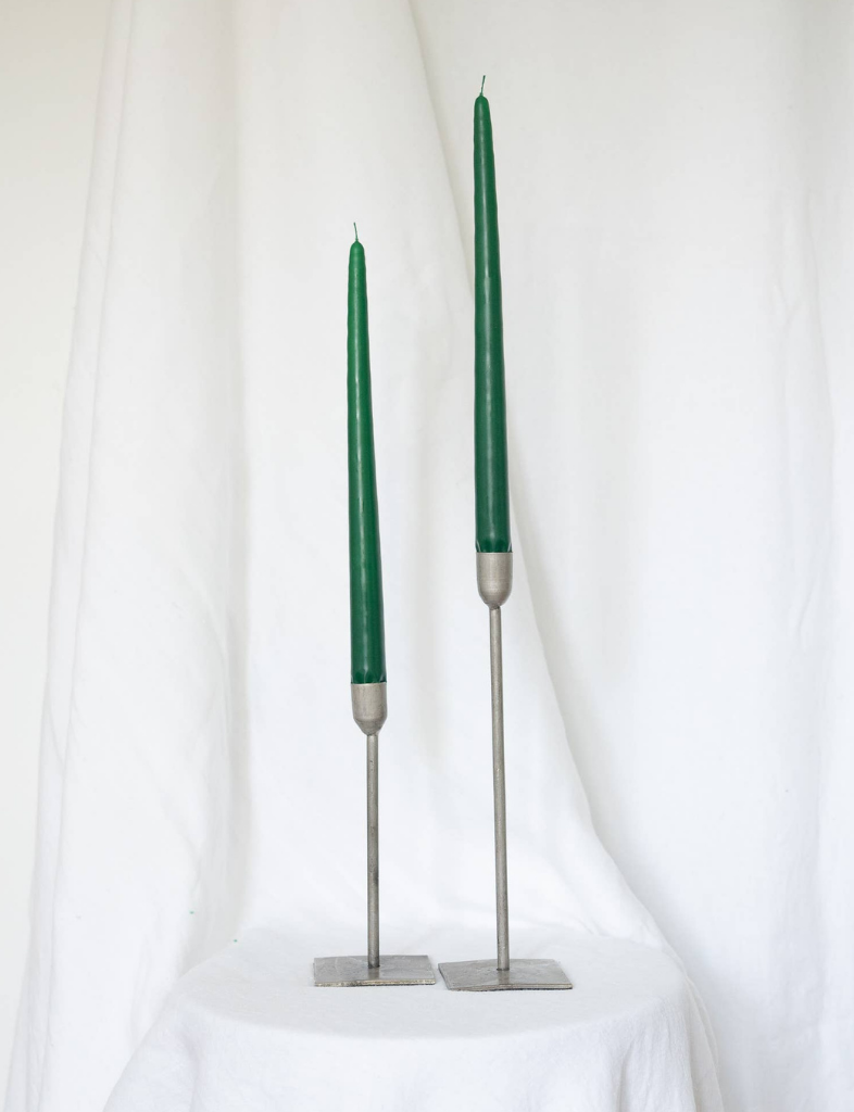 Deep Green Taper Candle