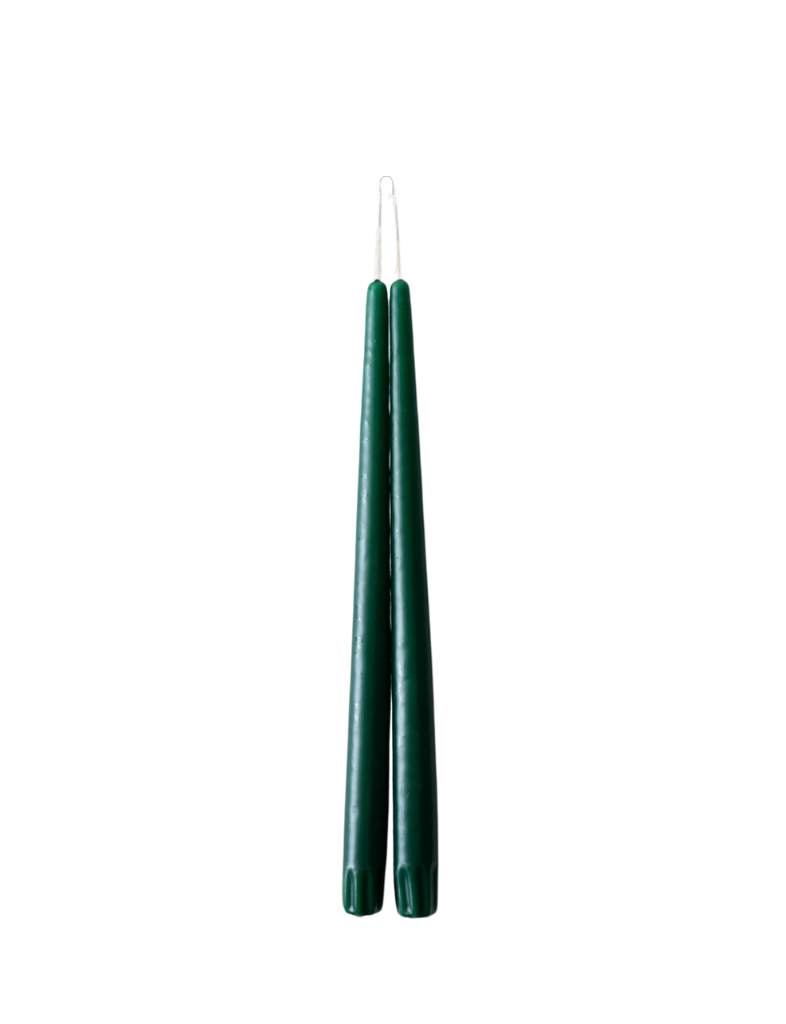 Deep Green Taper Candle