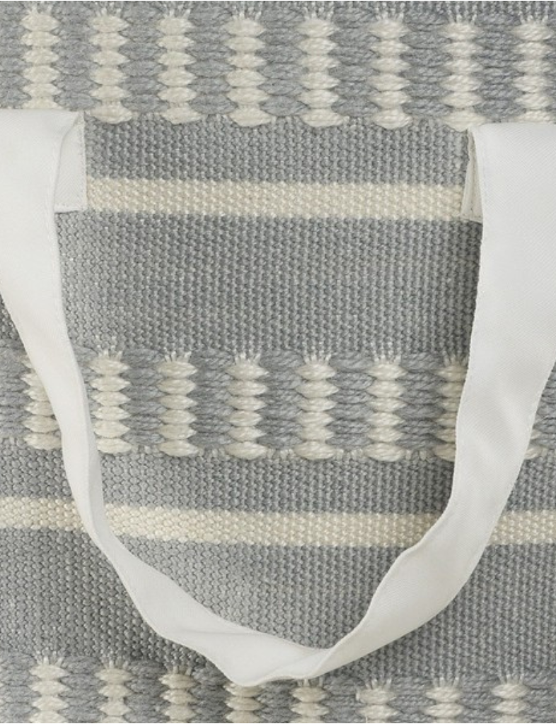 Grey Stripe Basket