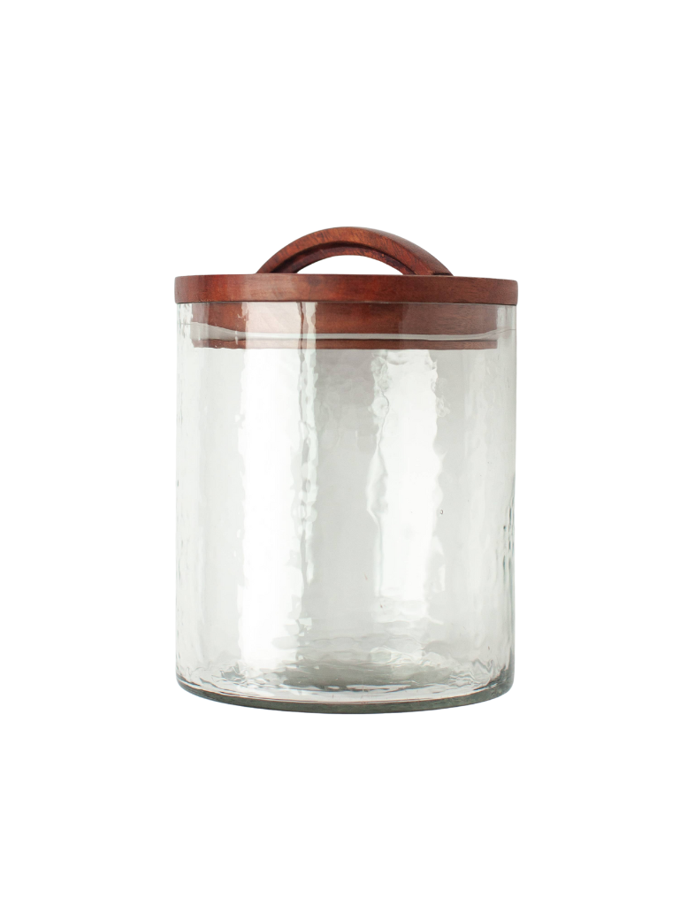 Hammered Glass Canisters