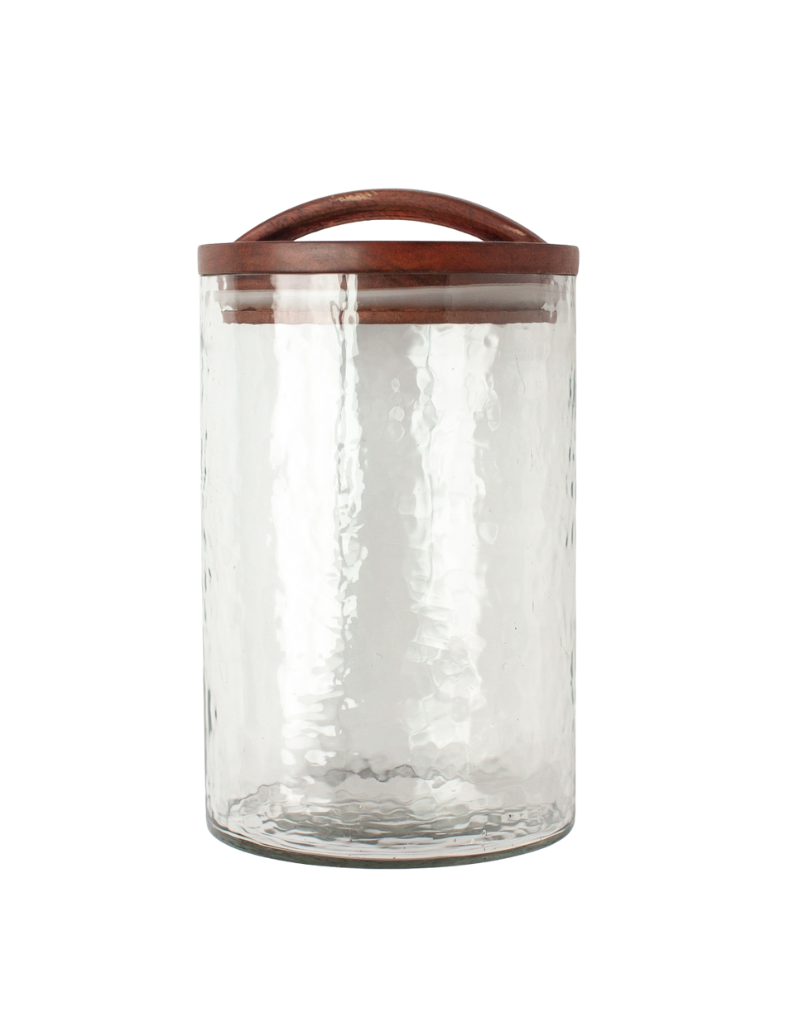 Hammered Glass Canisters