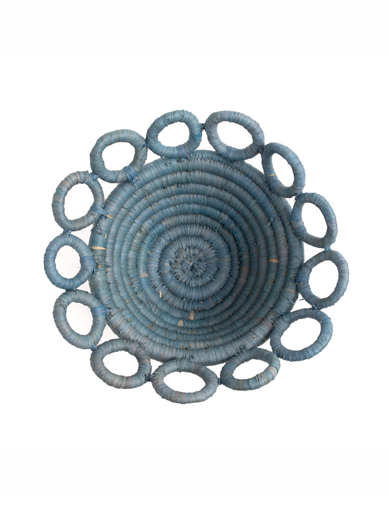 Blue Hooped Catch All