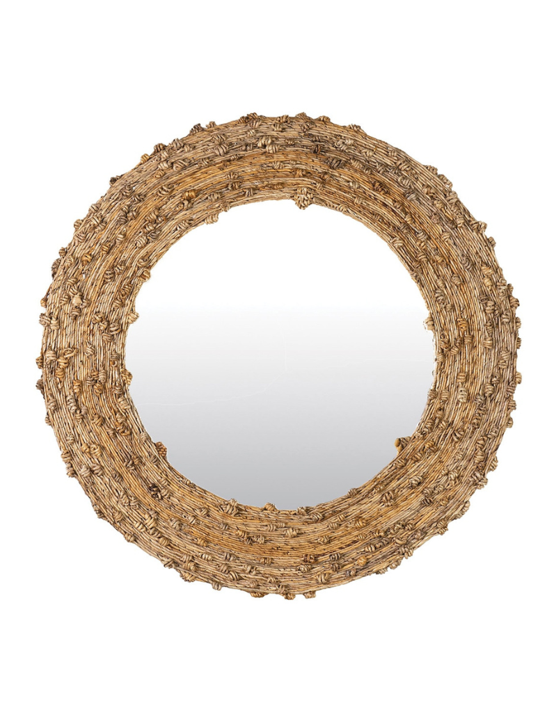 Natural Knotted Round Mirror