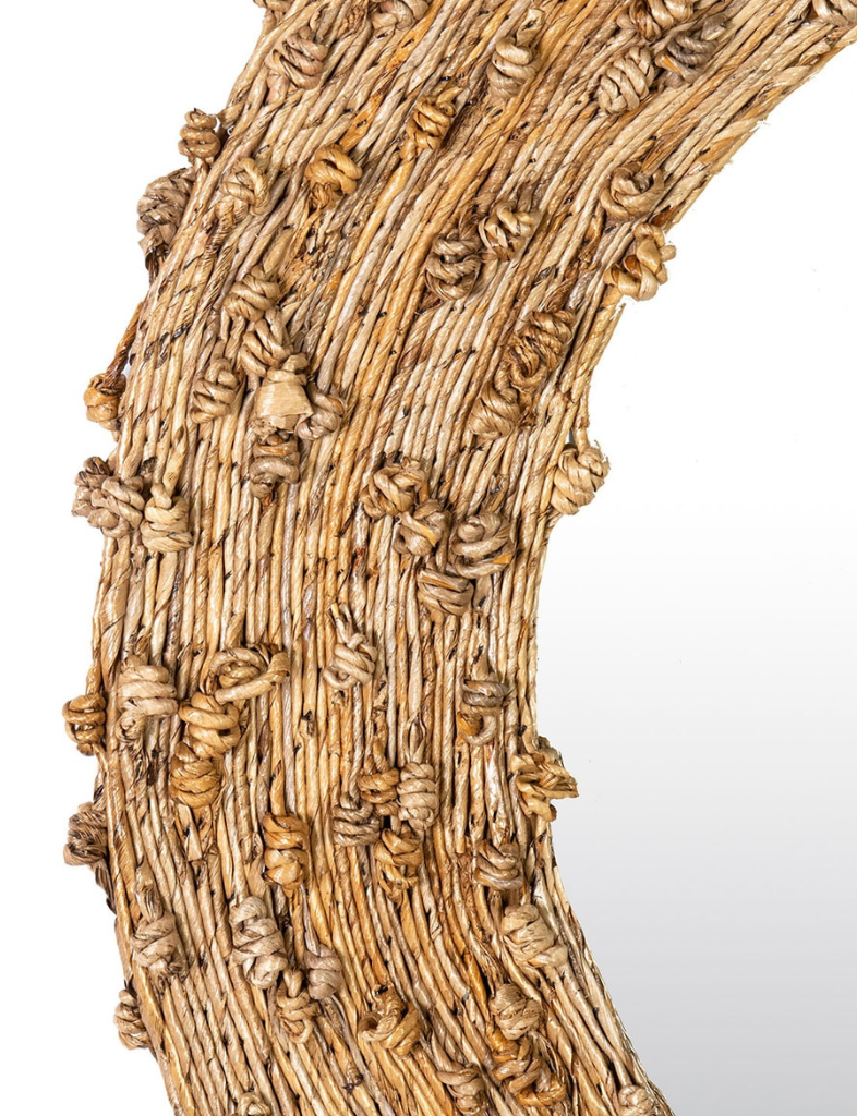 Natural Knotted Round Mirror