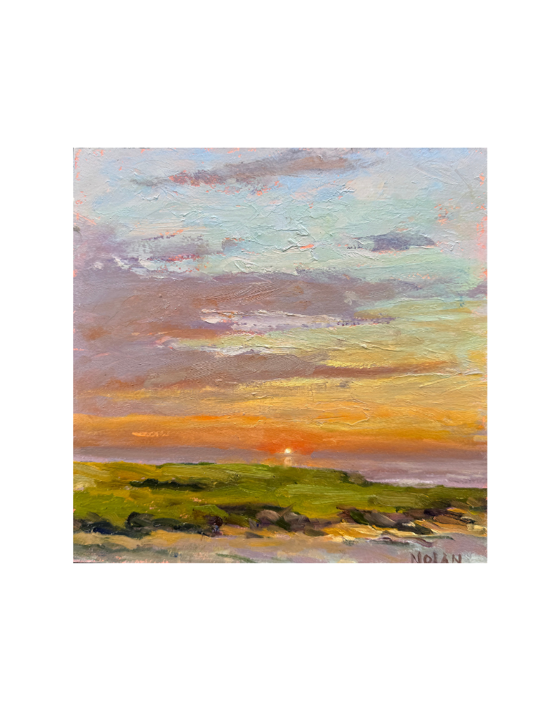 Grays Beach Sunset Oil Painting