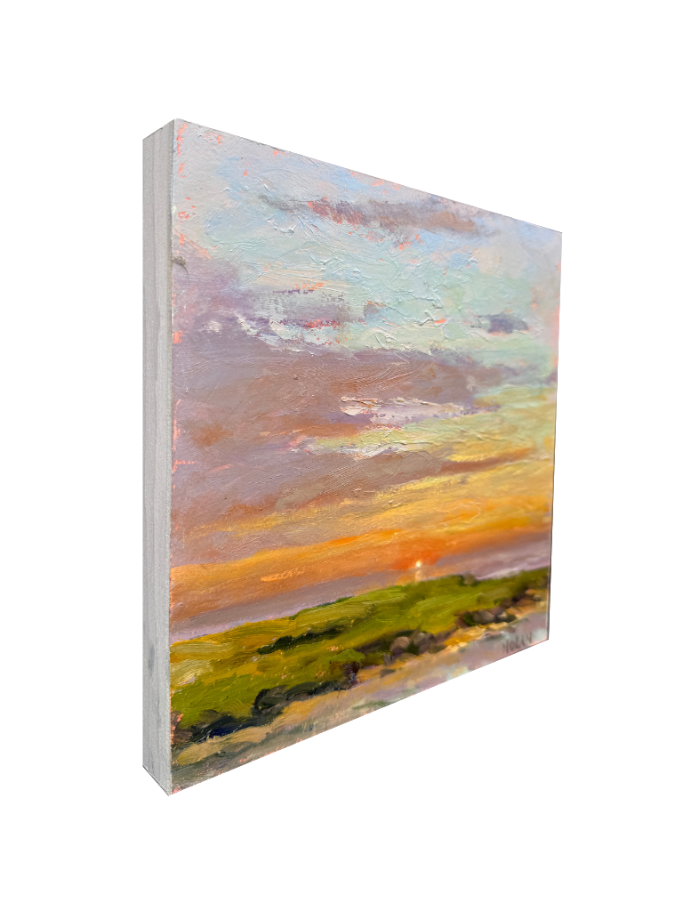Grays Beach Sunset Oil Painting