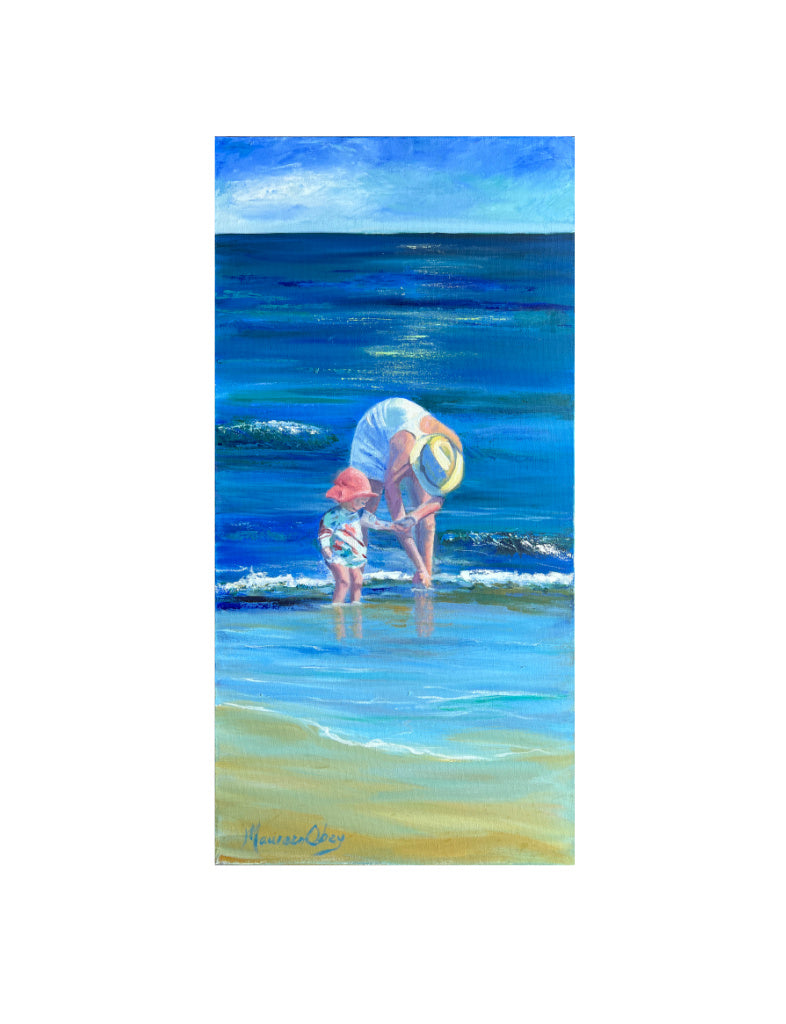 Shell Seekers Oil Painting