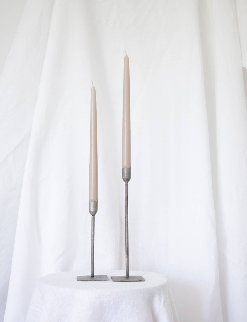 Oatmeal Taper Candle