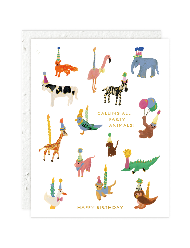 Party Animal Greeting Card | Plantable Envelope