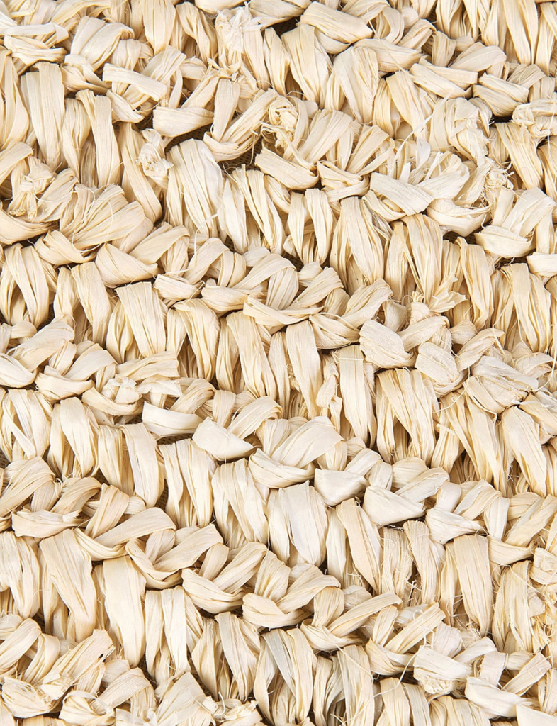 Natural Raffia Ottoman