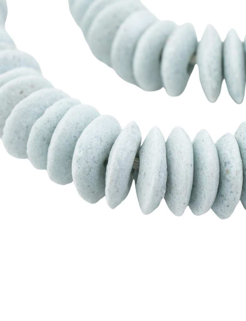 Light Blue Glass Saucer Beads