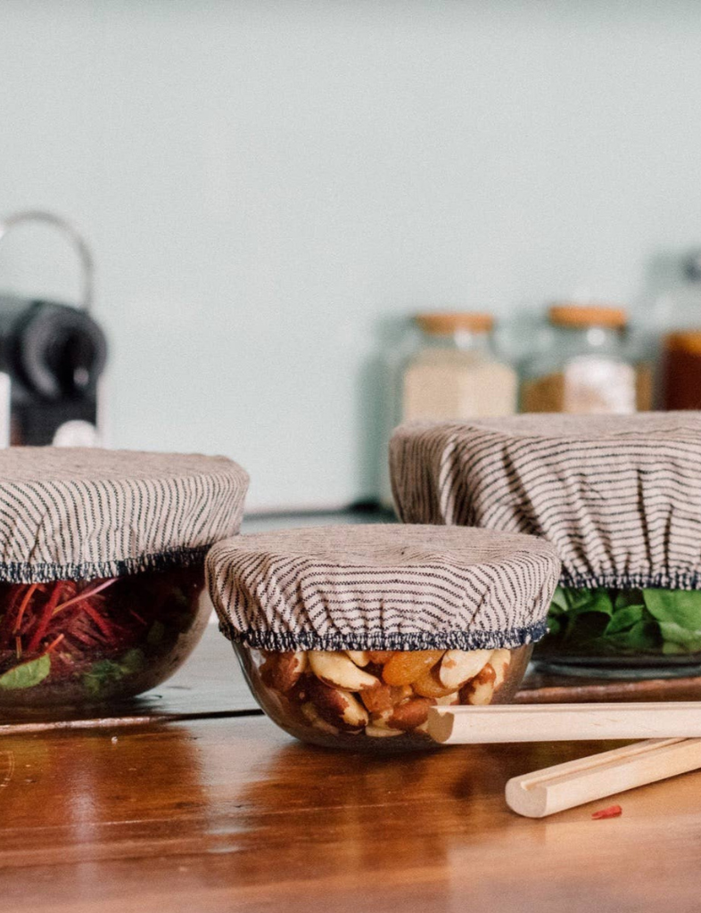 Striped Reusable Bowl Covers