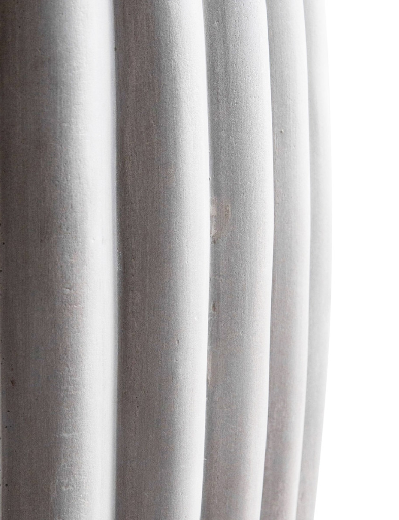 Ribbed Concrete Side Table