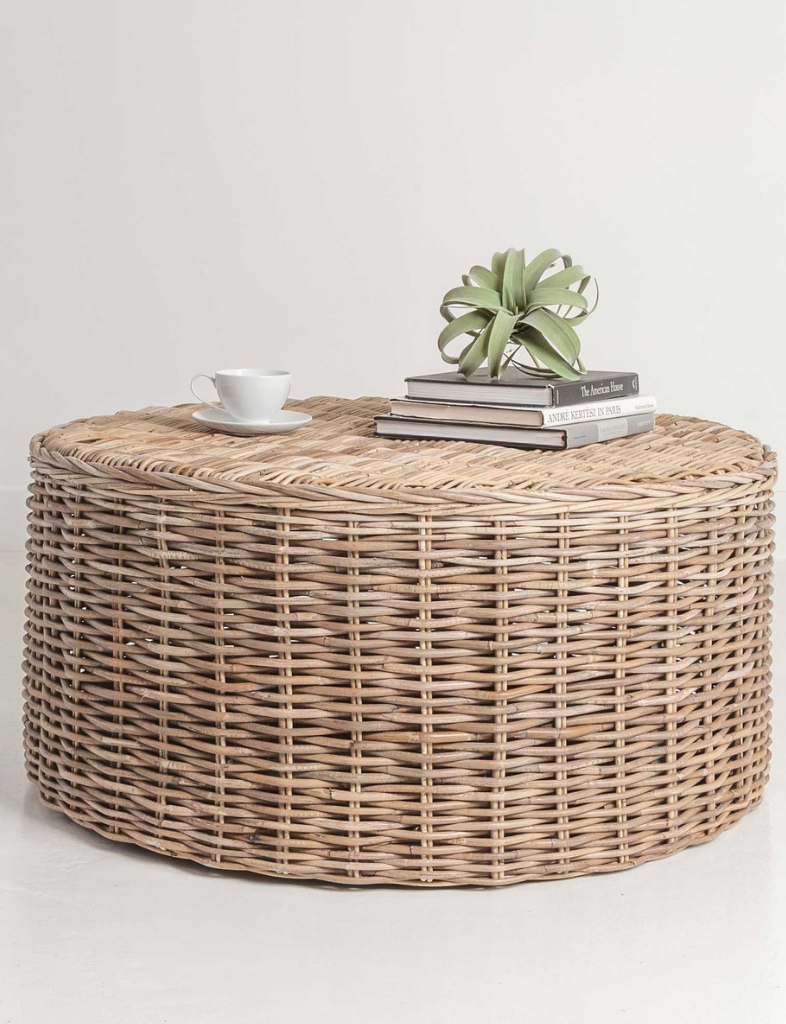 Round Rattan Coffee Table