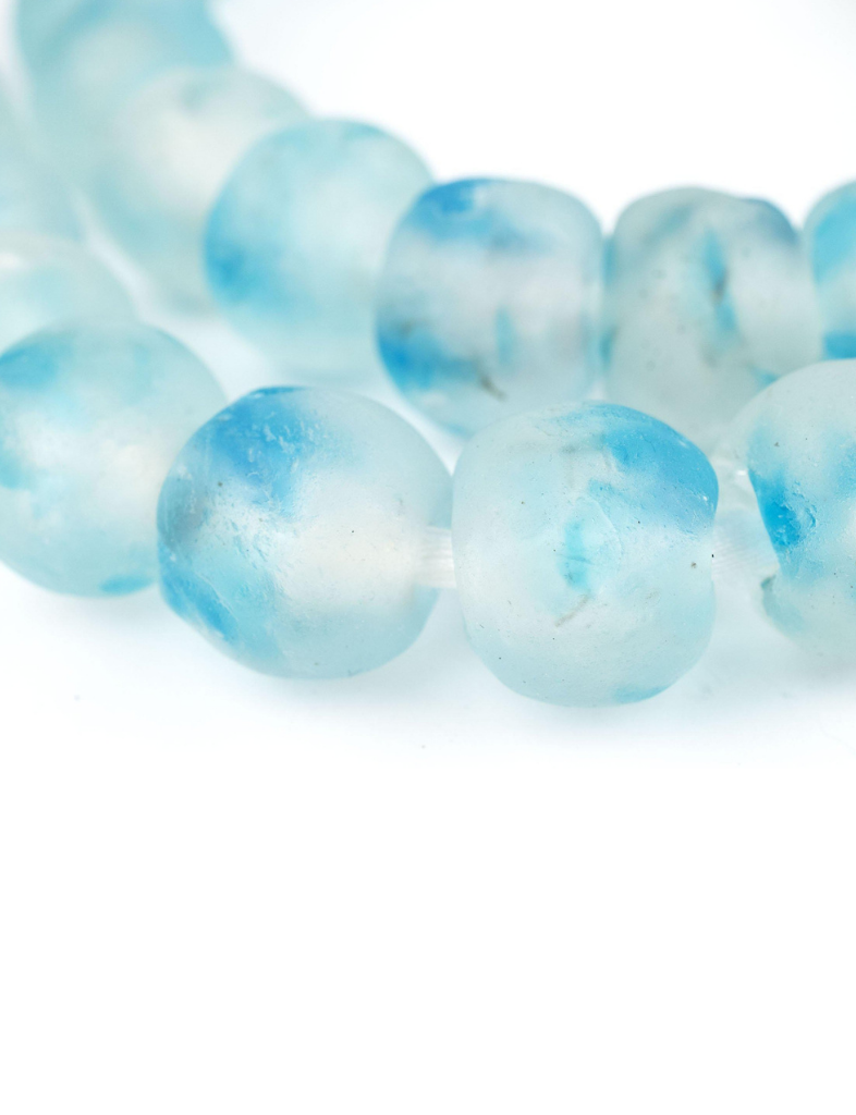 Sky Blue Recycled Glass Beads