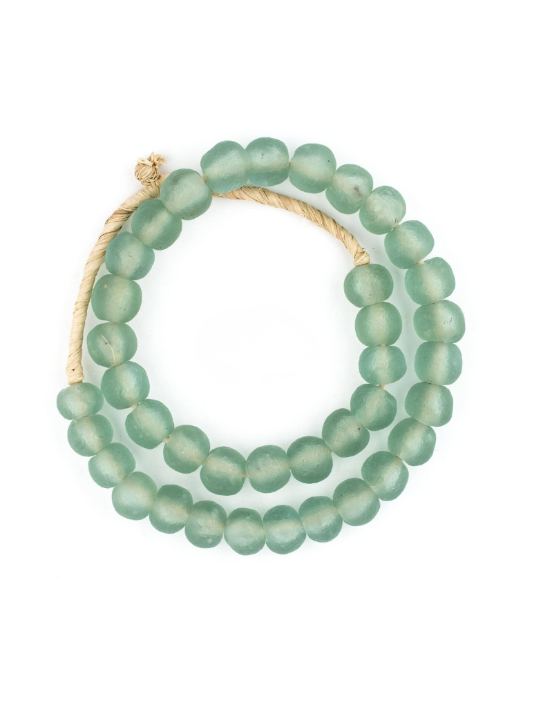 Green Recycled Glass Beads