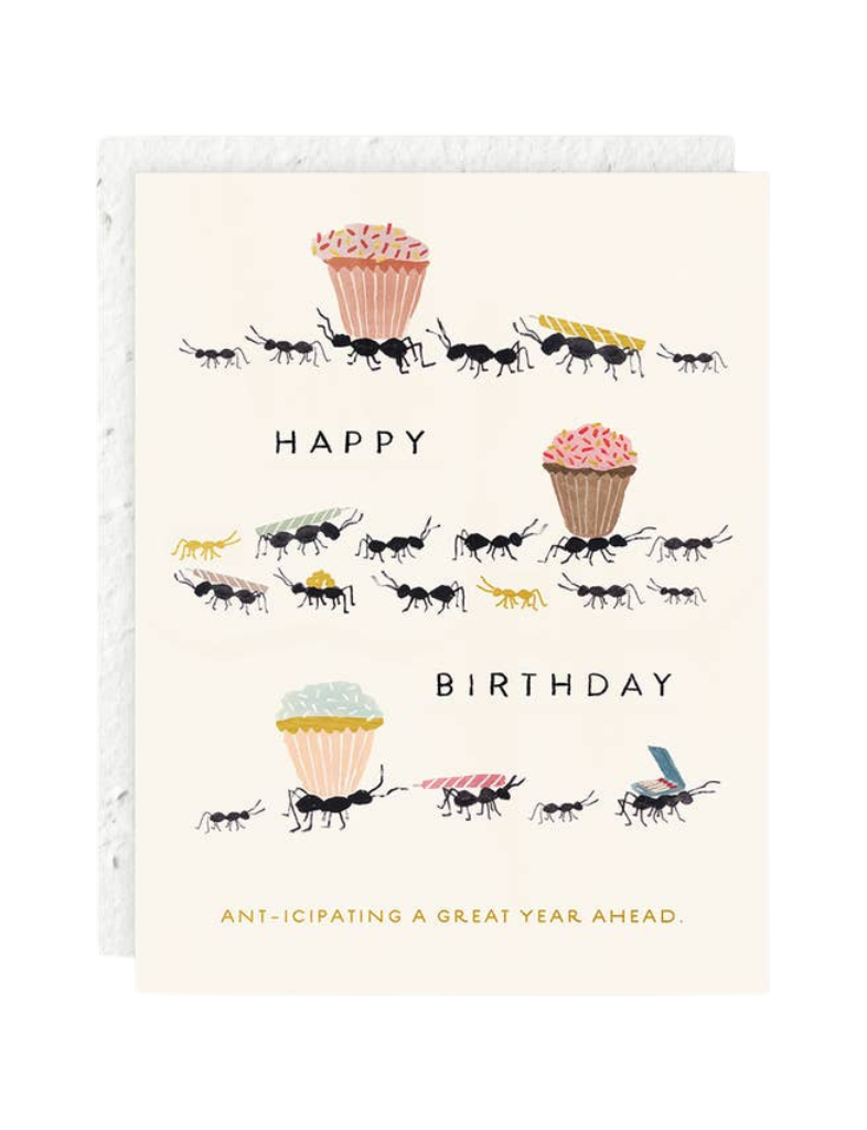 Ant-Icipating Birthday Card | Plantable Envelope