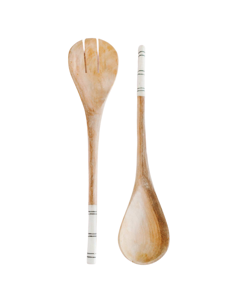 Striped Salad Servers