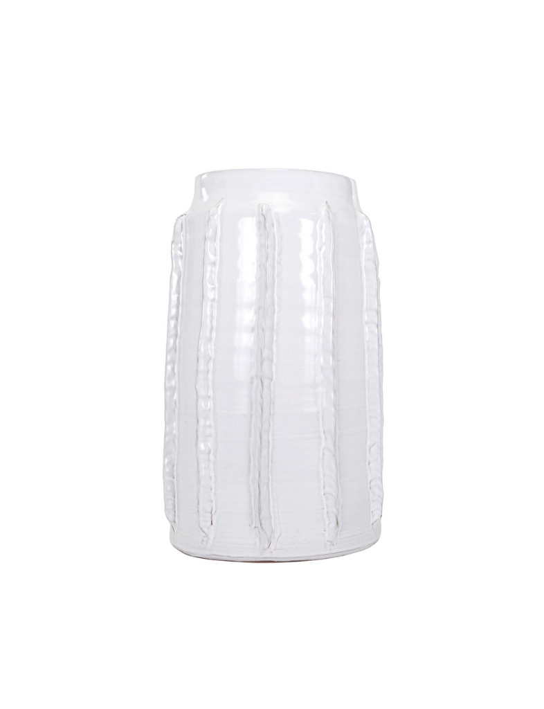 White Ridge Vase