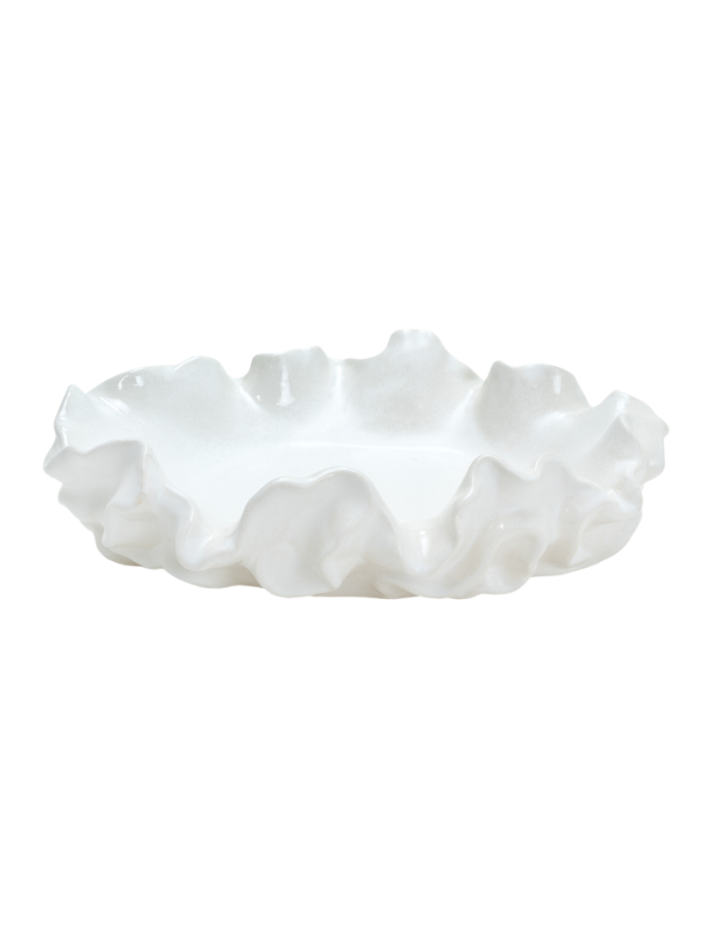White Ruffle Bowl